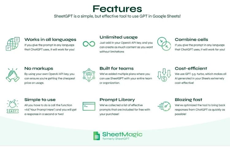 Key Features of SheetMagic