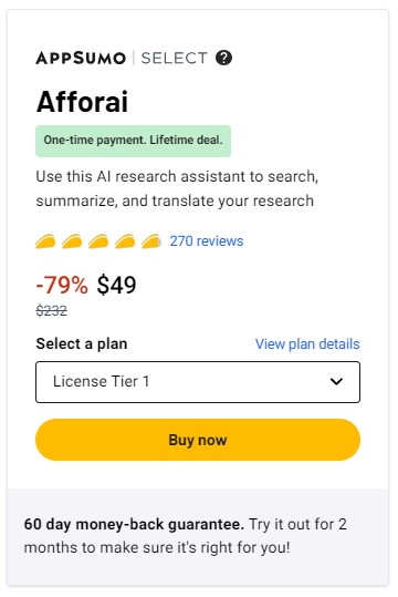 Pricing of Afforai AI