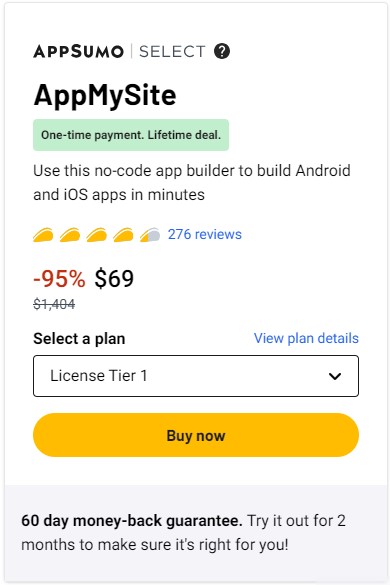 AppMySite Lifetime Deal