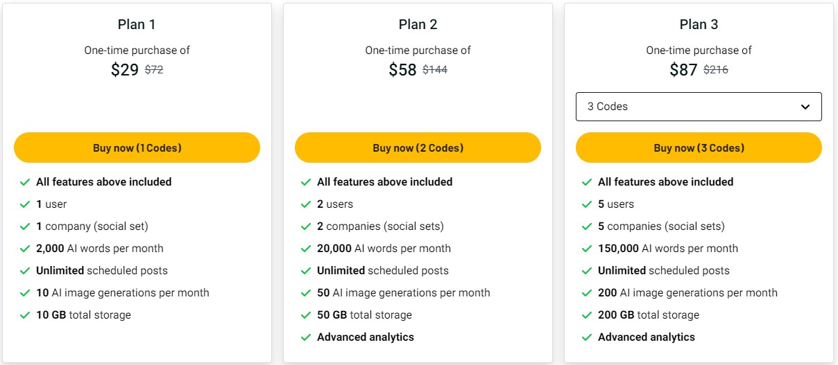 Followr ai Review Lifetime Pricing Plan