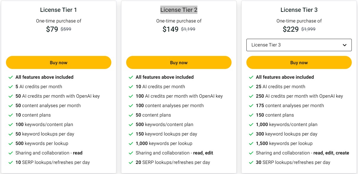 Appsumo Lifetime Deal Pricing of KWHero