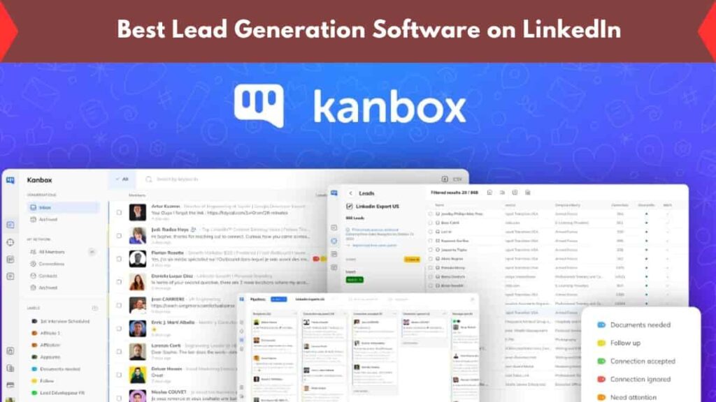 Kanbox Reviews lead generation software interface