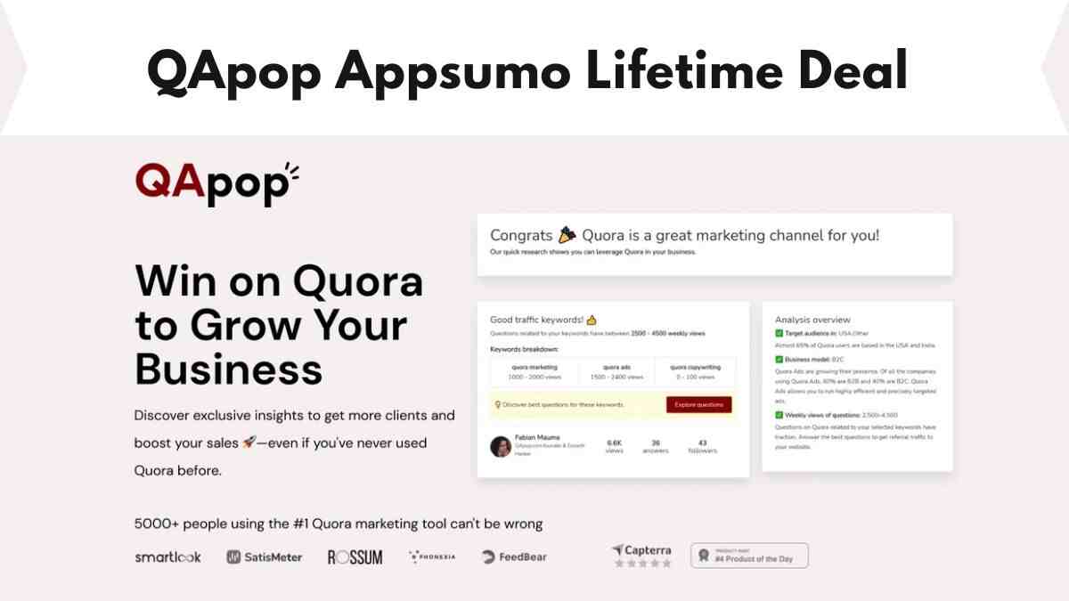 QApop Appsumo Lifetime Deal