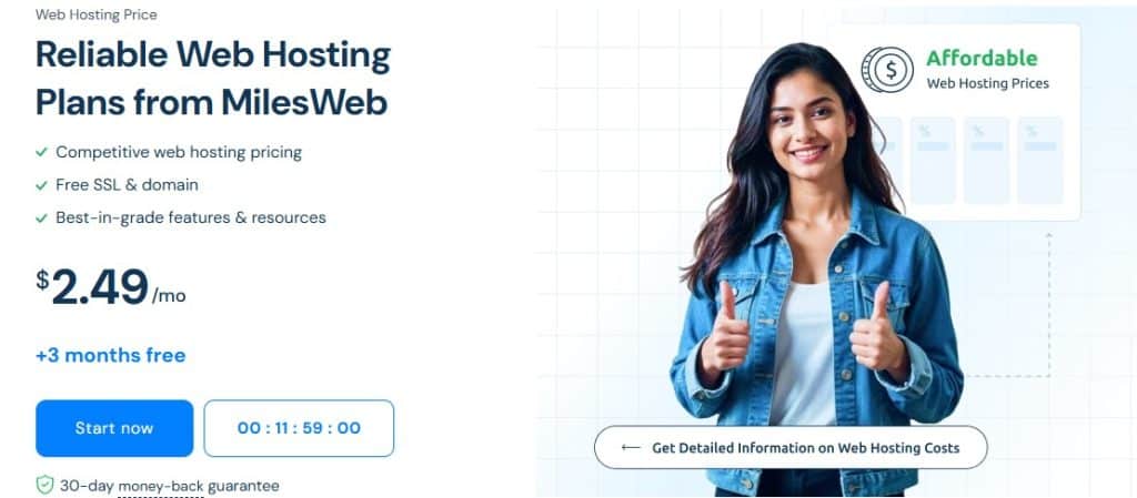 Reliable Web Hosting Companies Plans from MilesWeb