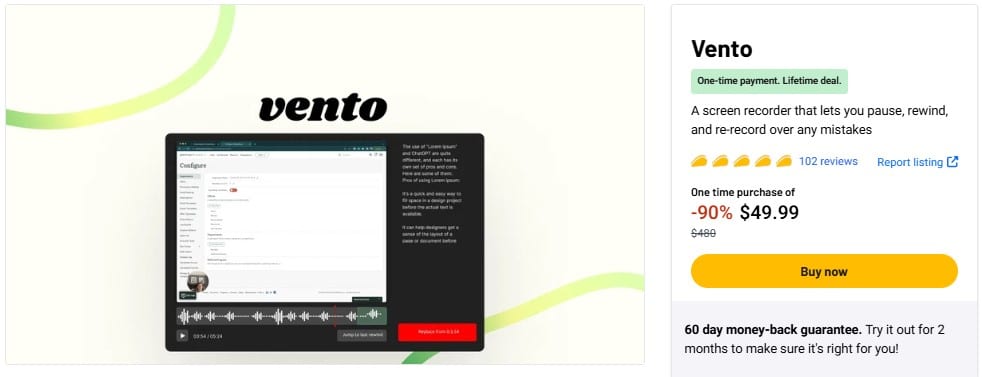 Vento Lifetime Deal and Review