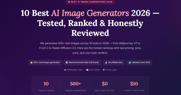 10 Best AI Image Generators 2026 — Tested, Ranked & Honestly Reviewed