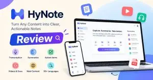 HyNote AI review – AI-powered note-taking and transcription tool